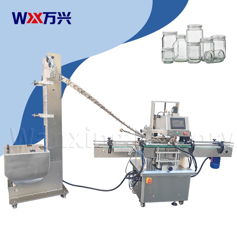 Automatic lifting, capping and servo capping line