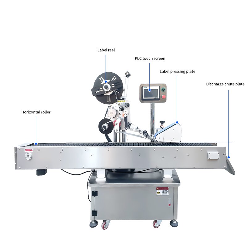 Horizontal self-adhesive labeling machine