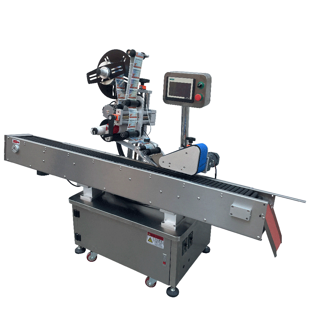 Horizontal self-adhesive labeling machine