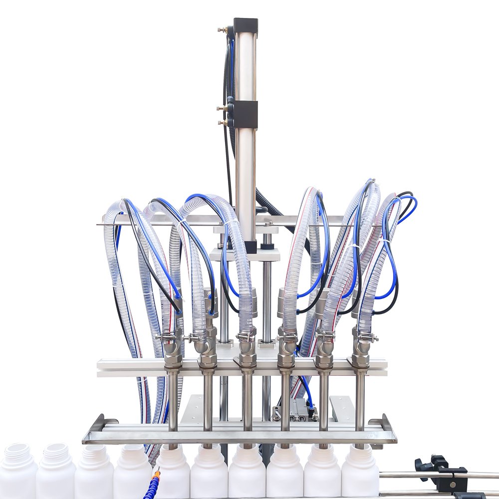 Filling, capping, labeling, heat shrink wire