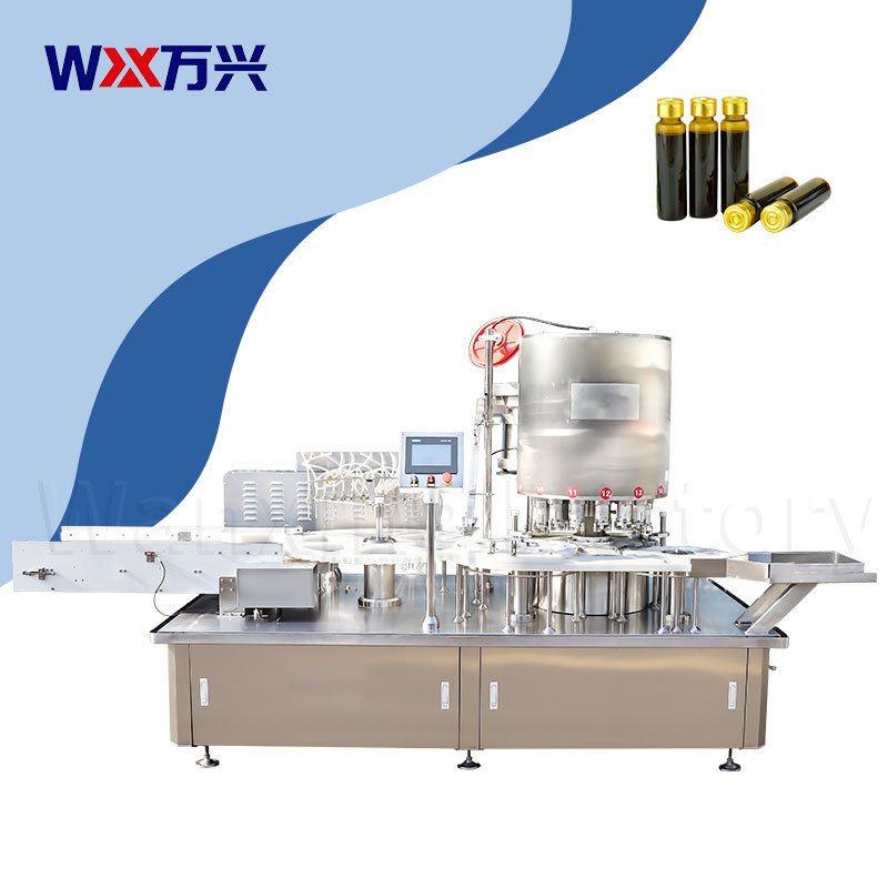 Fully automatic 14-head filling and lower cap 12-head screwing machine