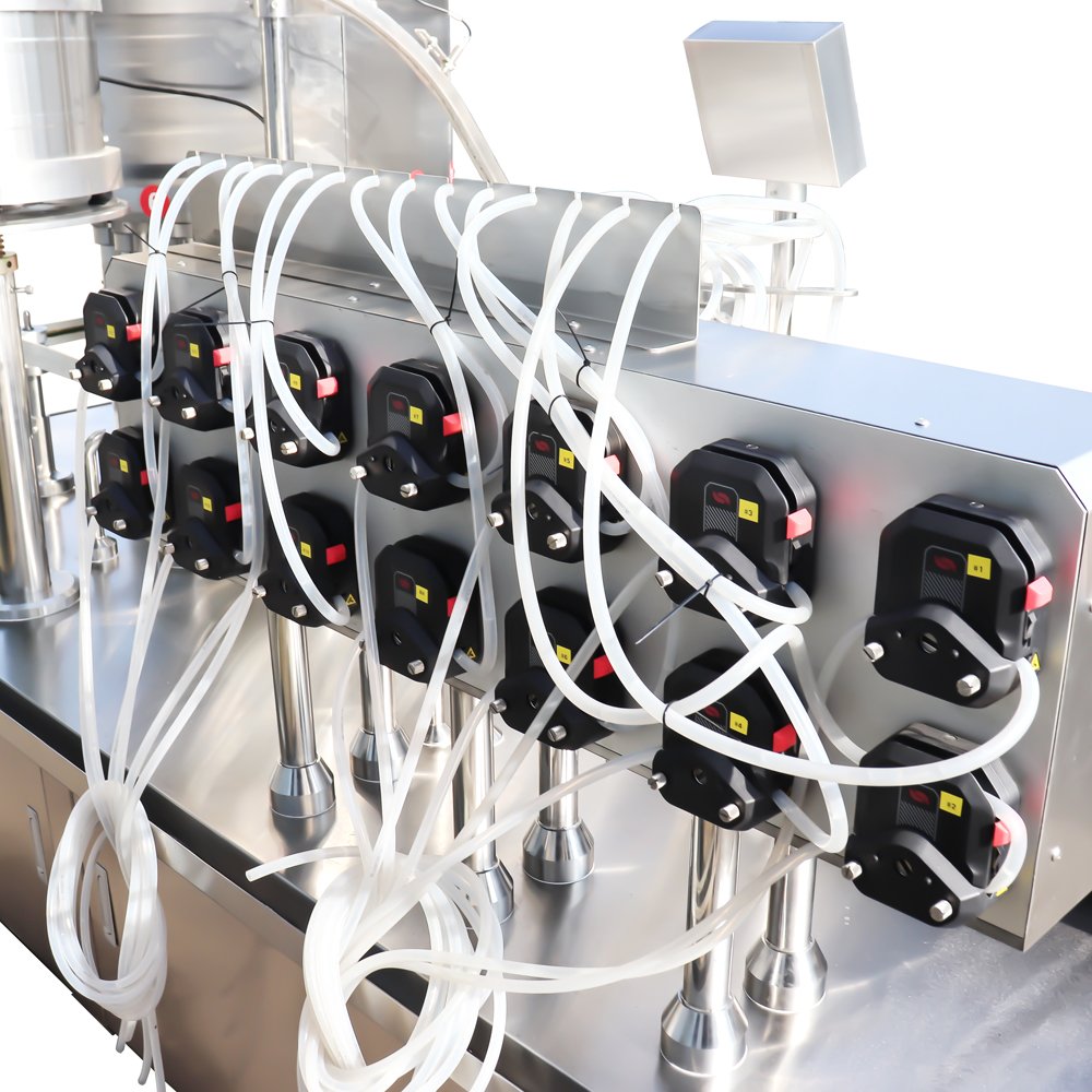 Fully automatic 14-head filling and lower cap 12-head screwing machine