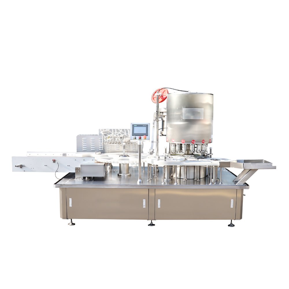 Fully automatic 14-head filling and lower cap 12-head screwing machine