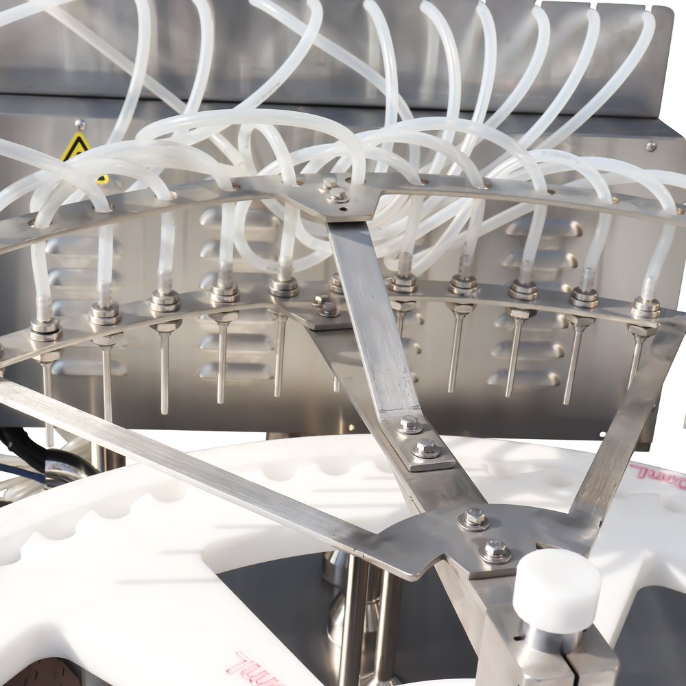 Fully automatic 14-head filling and lower cap 12-head screwing machine