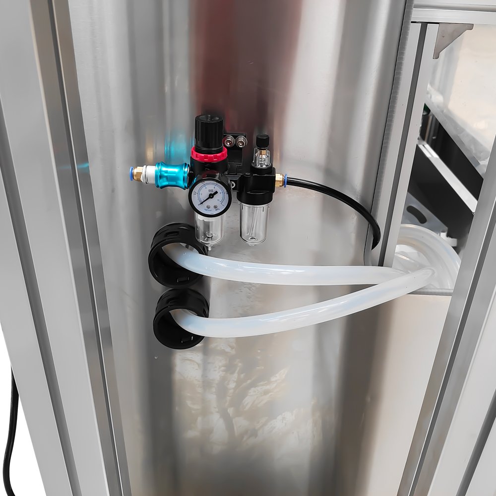 Self-standing bag double-head cabinet filling machine