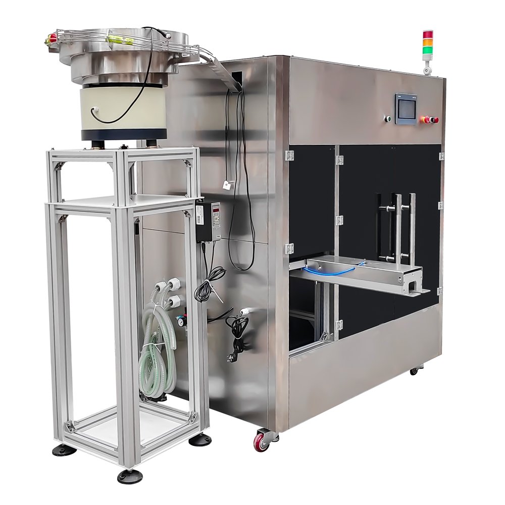 Self-standing bag double-head cabinet filling machine