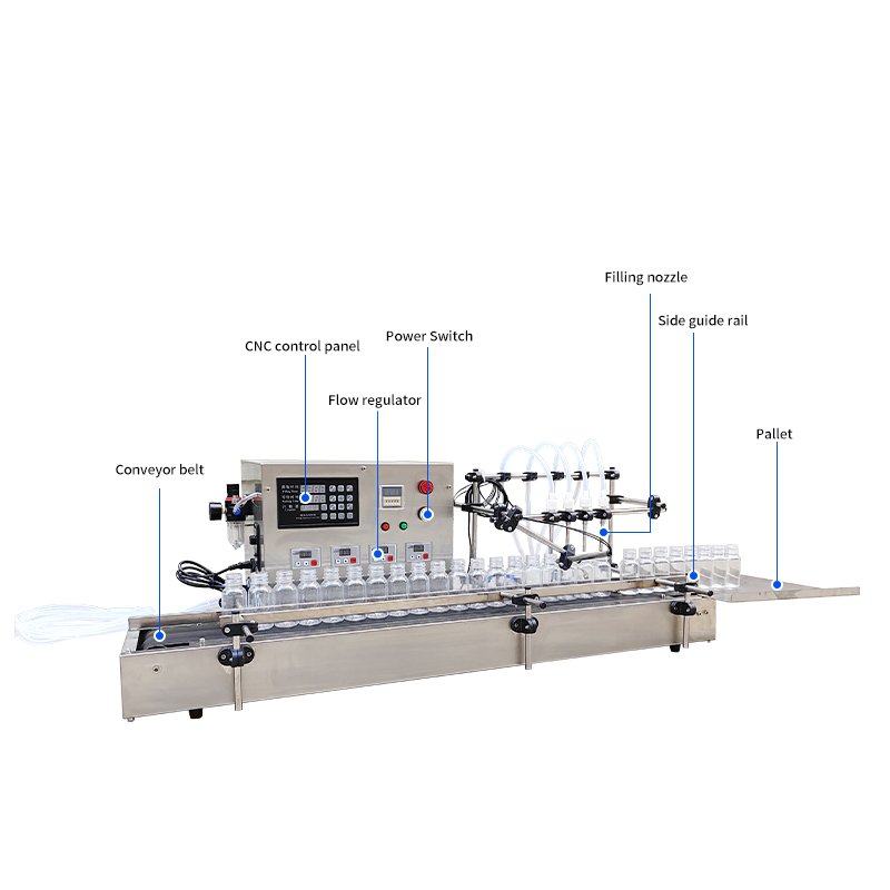 Tabletop 4-Head Gear Pump Liquid Filling Machine