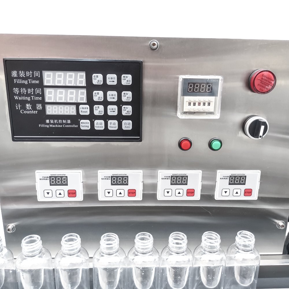 Tabletop 4-Head Gear Pump Liquid Filling Machine