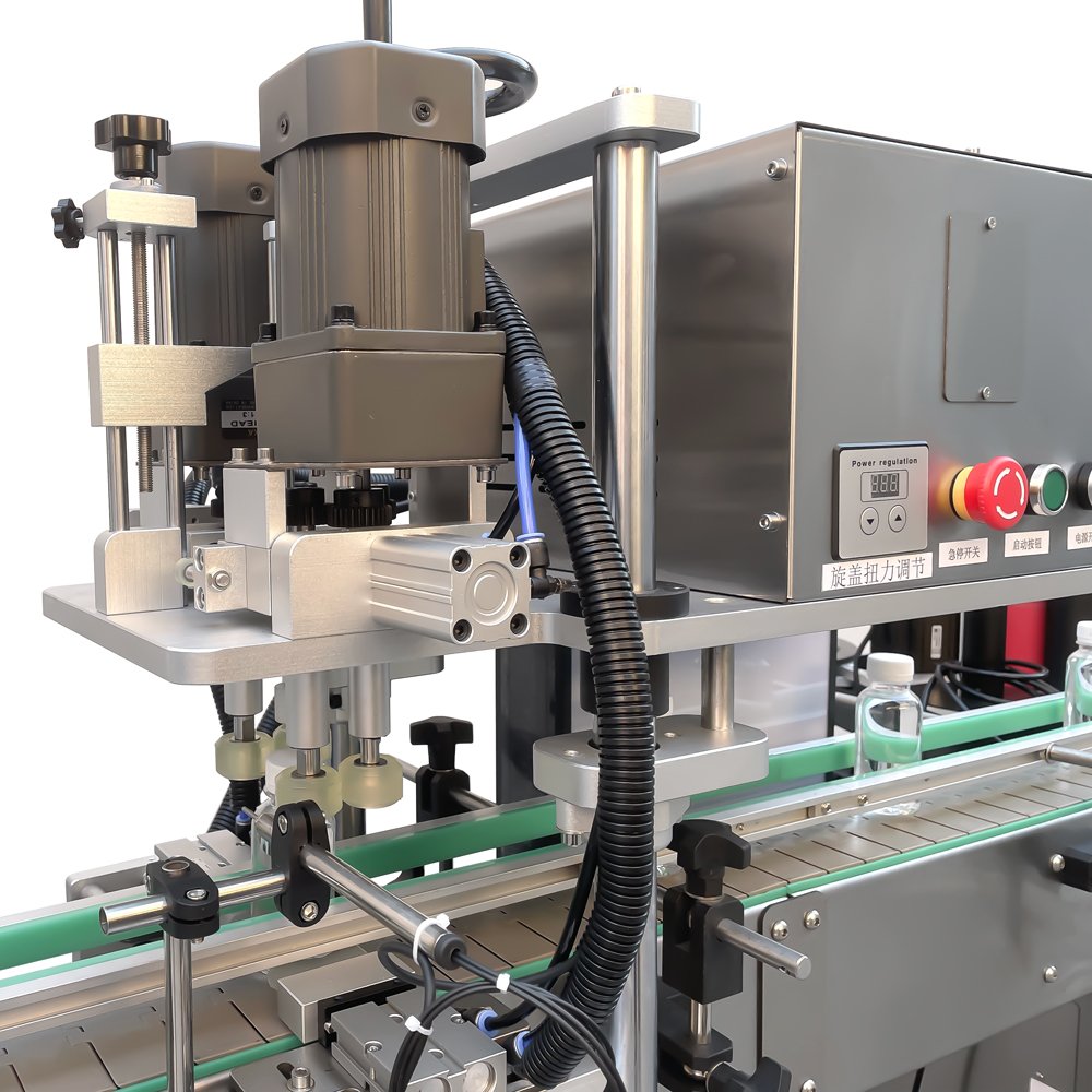 Automatic 6-head filling, capping, screw-capping, light inspection, labeling and coding production line
