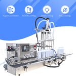 Desktop small fully automatic lifting Baijiu liquid four-head filling machine for edible oil and mineral water, capable of precise large-volume filling - Image 3